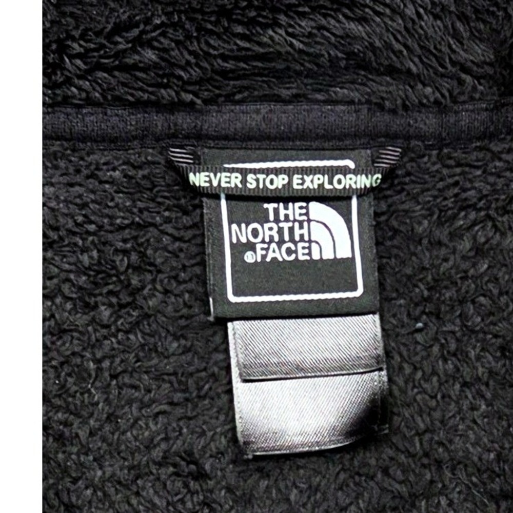 The North Face Osito Black Full Zip Fleece Jacket Womens Lg Fuzzy Soft Gorpcore - Picture 4 of 8